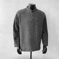 thumbnail image 6 of Dolkfu Shirts Mens Striped Henley Golf Shirts Band Collar Men Button Long Sleeve Polos M, 6 of 8
