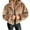 Khaki, variant on Clearance Sale Winter Coats for Women Womens Teddy Cropped Faux Jacket Furry Lapel Coat Zip Up with Pockets Warm Winter Womens Coats Black M
