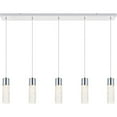 thumbnail image 6 of Maklaine Contemporary 5 Light Clear LED Island Pendant in Chrome, 6 of 13