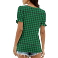 thumbnail image 4 of Jacenvly Hauts pour Femmes Décontractés Liquidation Loisirs pour Femmes Imprimé Décontracté Col Ample T-shirt à Manches Courtes Hauts Chemisiers Haut Femmes Hauts en Liquidation, 4 of 6