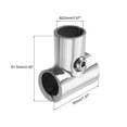 thumbnail image 2 of Uxcell Boat Handrail Fitting Marine Grade 316 Stainless Steel 3-Way Tee Split Pipe Connector for 7/8inch O.D.Tube, 2 of 6