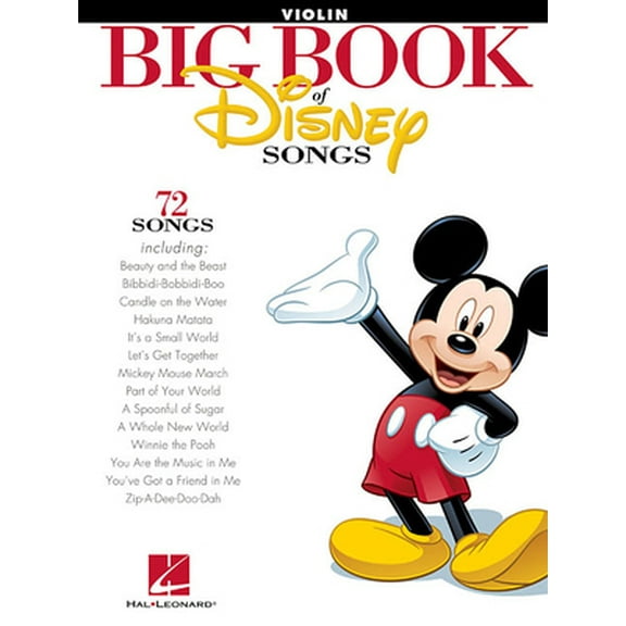 Pre-Owned The Big Book of Disney Songs Violin Sheet Music Songbook 70  Instrumental Solos Includes Beauty and the Beast, Can You Feel the Love Tonight, Under th (Paperback) 1458411389 9781458411389