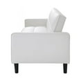 thumbnail image 6 of Posh Living Loft Lyfe Toyah Faux Leather Convertible Sleeper Sofa in White, 6 of 8