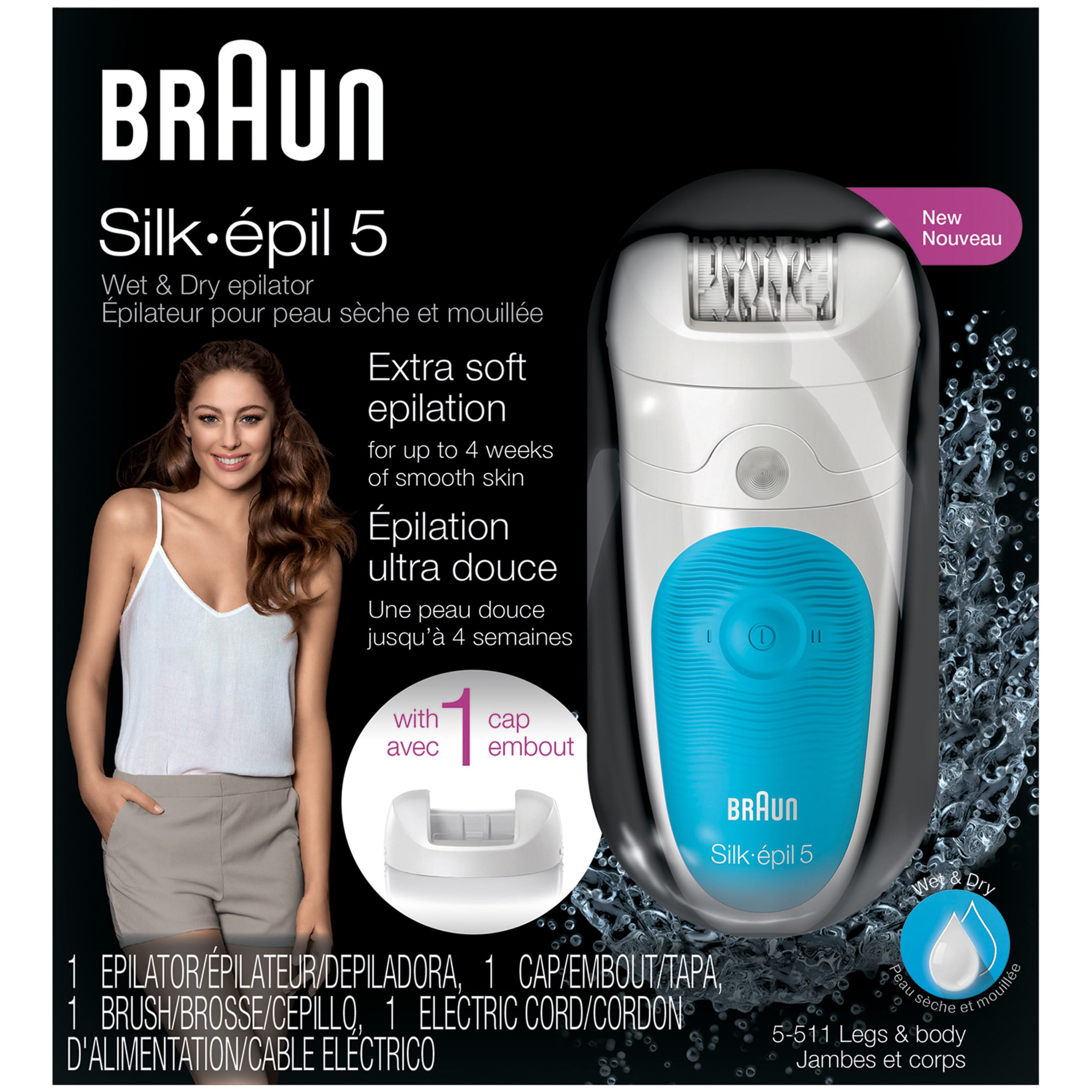 Braun Silk-epil 5 5-511 - Wet & Dry Cordless Epilator