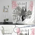 thumbnail image 3 of Fashion Women Shower Curtain Set Paris Eiffel Tower Shower Curtain Decor for Girls 72x72Ines Waterproof Polyester Fabric Shower Curtain with 12 Hooks (Paris), 3 of 5