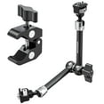thumbnail image 1 of Neewer 11" Articulating Magic Arm Clamp Mount with Super Clamp, Camera Monitor Mount with 1/4" 3/8" ARRI Locating Pins & Holes for DSLR Action Camera Video Light Compati, 1 of 7
