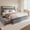 Gray, variant on EnHomee Upholstered Bed Frame with 4 Storage Drawers Full Size Bed Frame with LED Light,Beige
