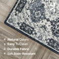 thumbnail image 3 of Totti Mosaic 3' x 5' Rectangular Polypropylene Oriental Rug in Navy/Gray, 3 of 7