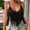 Black, variant on Tank Tops for Women Fashion Solid Color V-Neck Camisole Blouses Leisure Loose Fit Sleeveless Spaghetti Straps Summer Tops