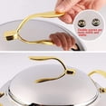 thumbnail image 3 of Chafing Dish Set, Stainless Steel Round Buffet Chafer With Pans And Fuel Holders For Catering Party Wedding Dinner Serving Buffet Warmer[Energy Class A], 3 of 6