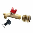 thumbnail image 2 of Brass Rain Barrel Spigot - Heavy Duty, 1-1/8 Inch, Quarter Turn Valve - with Bulkhead Fitting, for Rain Barrel Installation, 2 of 2