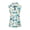 Tropical Leaf Print, variant on Whosucclay Bunny Carrot Floral Print Womens Golf Shirt Sleeveless Golf Shirt for Ladies, Breathable Half Zip Collar for Tennis Athletic Sports