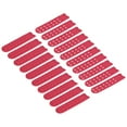 thumbnail image 1 of Unique Bargains 10 Pairs Snapback Strap Cover, Double Row 14 Holes Plastic Adjustable Hat Snap Buckle Replacement (Red), 1 of 7