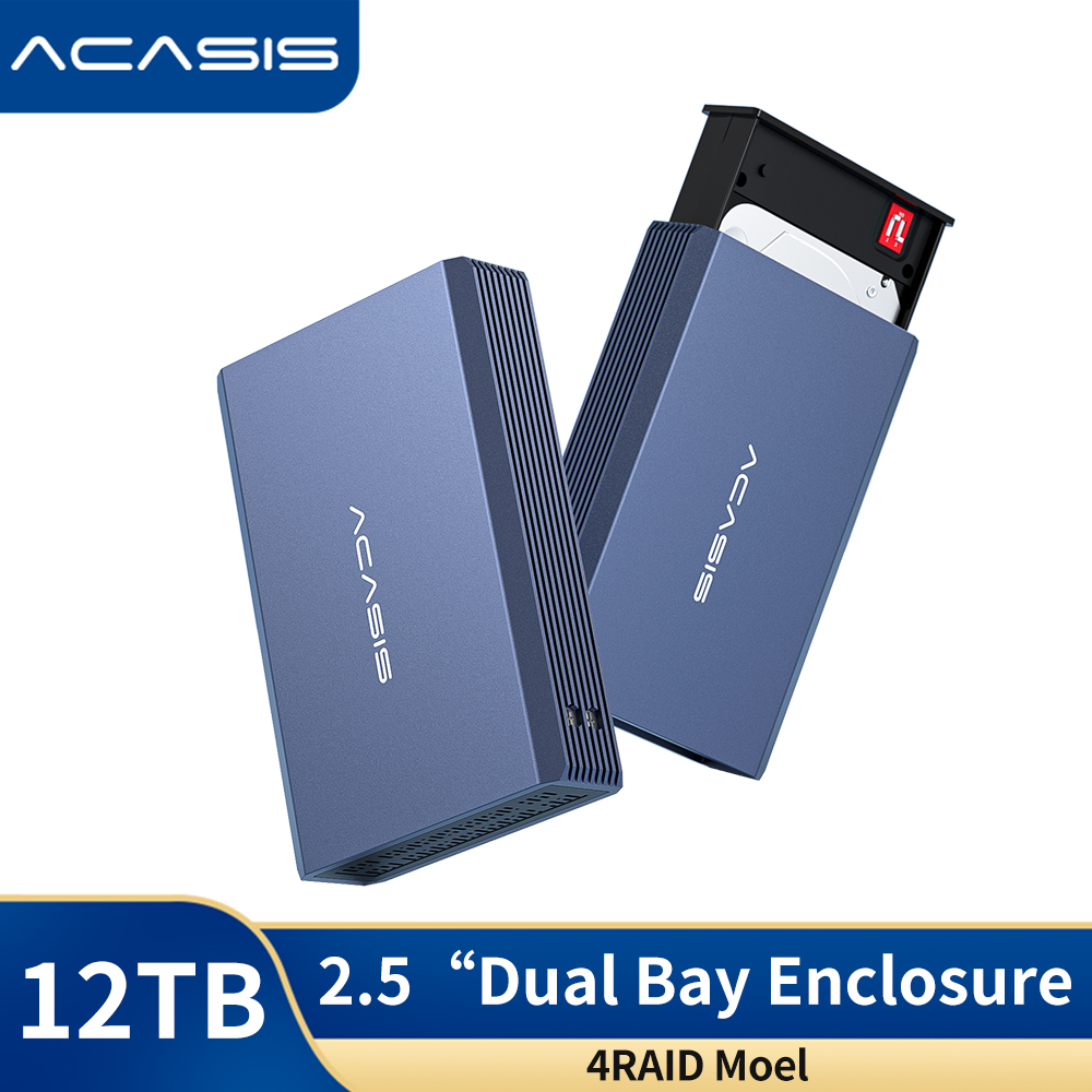 ACASIS External RAID 2.5-inch Dual-Bay Disk Array Enclosure USB-C to SATA  Supports 12TB - image 3 of 10