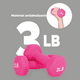 thumbnail image 4 of Set de 2 Mancuernas X-Rush Hexagonales de 3 lbs (6 lbs) con Recubrimiento de Neopreno Rosas, 4 of 8