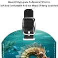 thumbnail image 4 of Square 2Pack PU Leather Seahorse Cruise Luggage Tag with Privacy Cover and Name ID Tag for Travel Handbags Backpacks Luggage Tags, 4 of 6