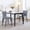 Black,Light Gray, variant on Set of 2 Black and Light Gray High-Back Dining Chairs with PU Leather Seat, 35 in H x 22.5 in W x 18 in D