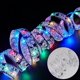 thumbnail image 1 of Cadena de luces navideñas con cintas, adornos navideños, accesorios para árboles de Navidad, colgante decorativo, cinta dorada de doble capa, 1 of 6