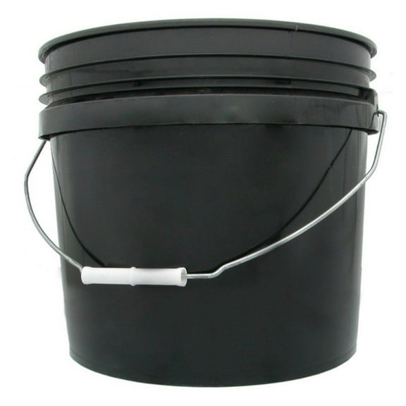Hydrofarm Hydroponics Black Plastic Water & Gardening Bucket, 3 Gallons | HG3G