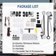 thumbnail image 4 of JDMSPEED Nouveau Kit de Conversion de Régulateur de Levage de Fenêtre Électrique Universel avec Interrupteurs, Câblage et Matériel pour Pickup SUV Camionnette Van Voiture à 2 Portes, 4 of 6