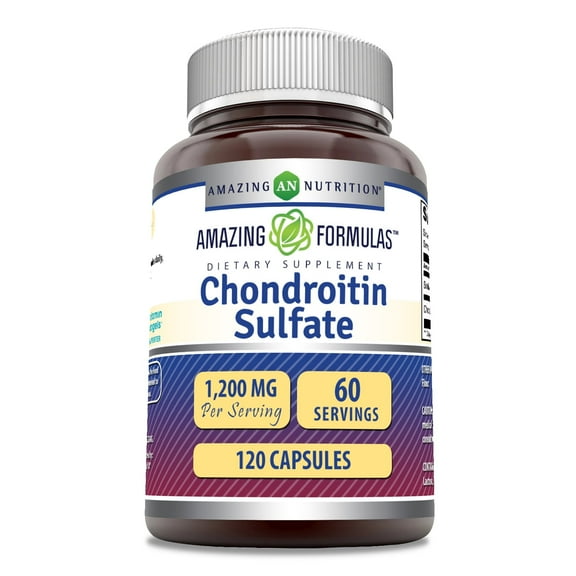 Amazing Formulas Chondroitin Sulfate 1200mg Per Serving 120 Capsules Supplement | Non-GMO | Gluten Free | Made in USA