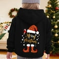 thumbnail image 2 of Staki Kids Ugly Christmas Sweatshirt Funny Hoodie Pullover With Pockets Christmas Santa Hoodies for Girls(Black,7-8 Years), 2 of 7