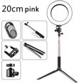 thumbnail image 1 of 14.5 pink Lámpara de anillo Led de 14,5 cm/16cm/20cm con soporte para trípode y palo de Selfie, Kit de luz de relleno para Selfie para transmisión en vivo de teléfono móvil, 1 of 1