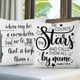 thumbnail image 3 of 20x20 inches 4pcs Bible Verse Quotes Linen Pillow Covers We Love Because He First Loved Us Black Lettering Christian Square Throw Pillow Case Sofa Chair Office Car Decoration, 3 of 6