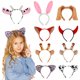 thumbnail image 5 of EeaseMX LURROSE - 9 tocados de fiesta con temática de animales, accesorios para el cabello, diademas para cosplay, accesorio para disfraz (vaca, zorro, cuerno de diablo, perro, gato, conejo, jirafa), 5 of 7