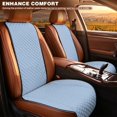 thumbnail image 4 of Uorisanigo Sky Blue Car Seat Covers Quilted 2‑Pack Front Car Seat Pads Automotive Seat Cushions Non‑Slip Backing Car Seat Protectors Universal for SUV Truck Sedan Van Easy to Install, 4 of 7