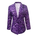 thumbnail image 4 of Women‘s Printing Button Lapel Slim Cardigan Temperament Suit Coat, 4 of 7