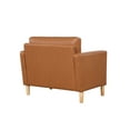 thumbnail image 4 of Lifestyle Solutions Lorelei Oversized Chair, Caramel Faux Leather, 4 of 6