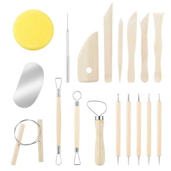Prdigy Embossing Craft Drawing and Molding Pottery Tool Set (18 Pieces)