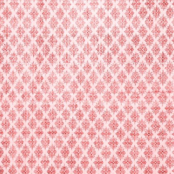 Ahgly Company Indoor Square Trellis Red Modern Area Rugs, 4' Square