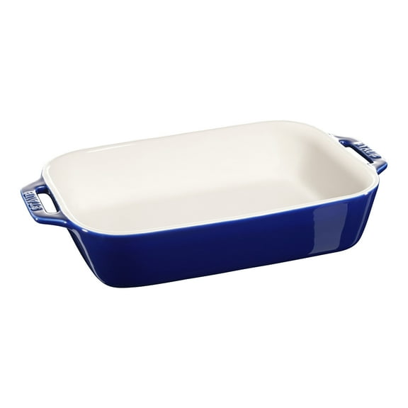 STAUB Ceramique 2,4 L Ceramic Rectangular Oven Dish, Dark-Blue