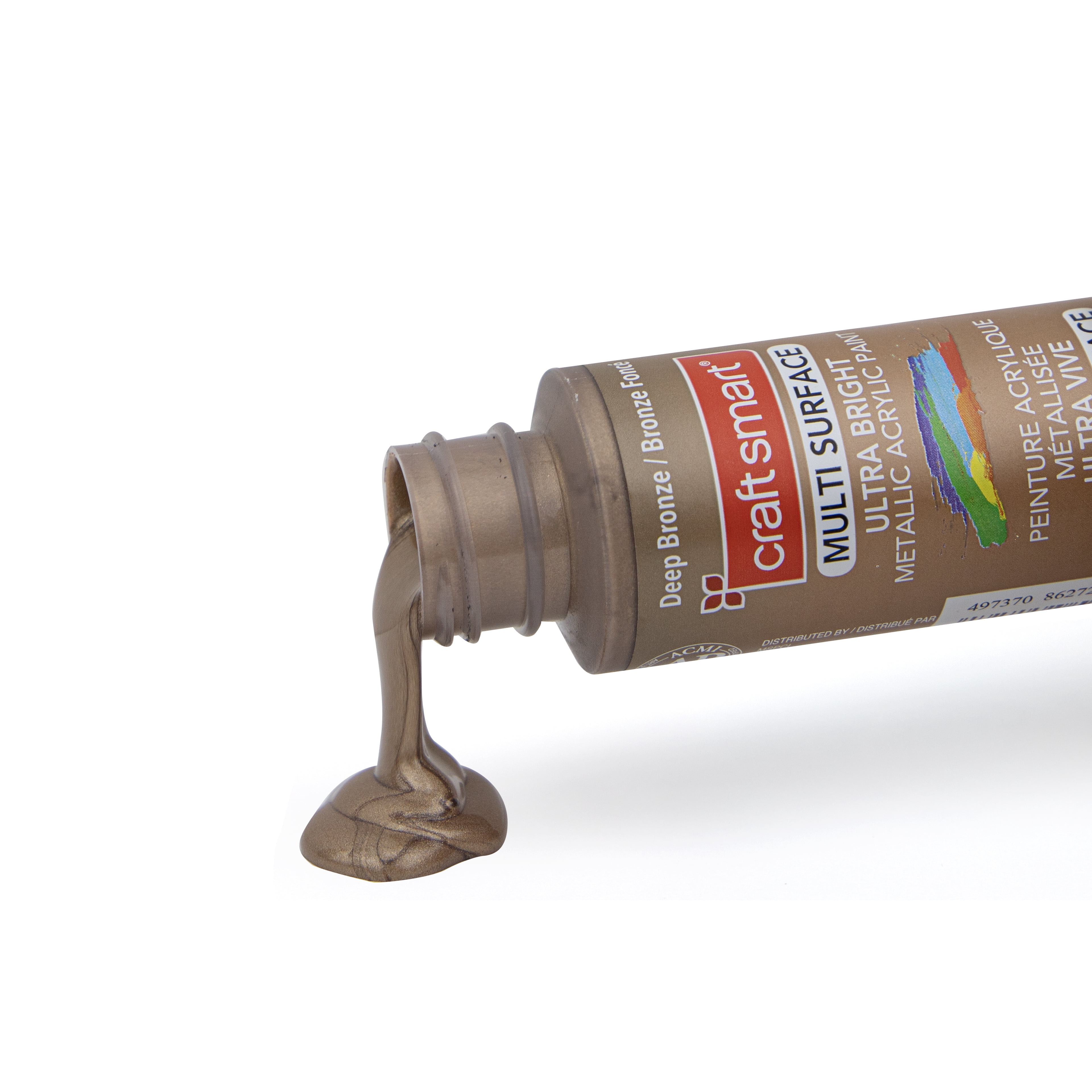 Craft Smart Deep Bronze Premium Ultra Bright Metallic Paint - Multi-Surface Shimmer Finish for Art, Crafts & Decor, 12 Pack