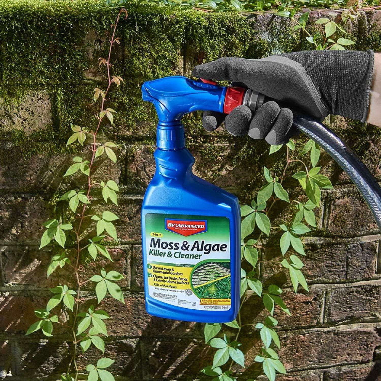 BioAdvanced 32 oz. Ready-to-Spray 2-in-1 Moss and Algae Killer 704710