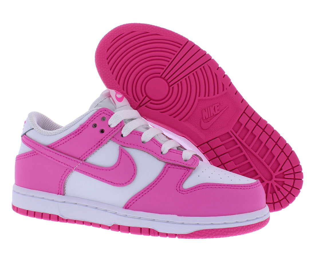 Little Kid's Nike Dunk Low White/Laser Fuchsia (FB9108 102) - 2.5