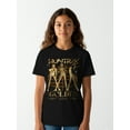 thumbnail image 2 of K-Pop Demon Hunters Girls' Short Sleeve Graphic T-Shirt, Golden Tour, Sizes 4-16, 2 of 5