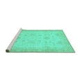 thumbnail image 2 of Ahgly Company Machine Washable Indoor Rectangle Oriental Turquoise Blue Traditional Area Rugs, 7' x 10', 2 of 4