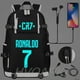 thumbnail image 5 of Mochila de fútbol CR7 luminosa, impermeable, para niños, niñas, estudiantes de secundaria, adolescentes, mochila infantil, 5 of 5