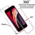 thumbnail image 3 of Funda de cuerpo completo para iPhone, Funda protectora transparente de silicona TPU 360 para iPhone 15, 14, 13, 12, 11 Pro, XR, XS Max, 8, 7, 6 Plus, 5S, SE, 2020, 3 of 4