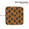 thumbnail image 2 of KLL Drink Coasters Set Square of 4,PU Leather Absorbent Coasters Set Decorative Coffee Cup Coasters Housewarming Gift for Home Decor-Snake, 2 of 5