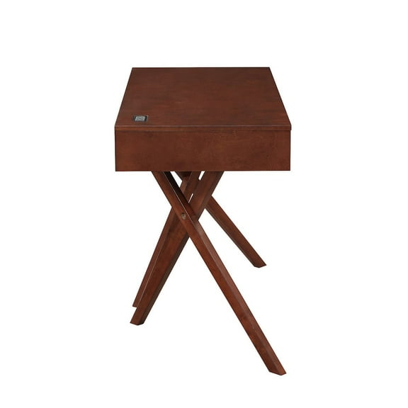 Furniture of America Alto Wood Writing Desk with USB