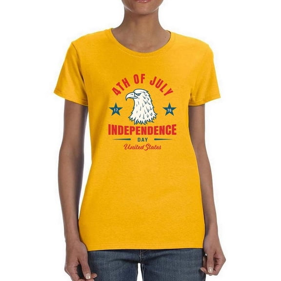 4Th Of July Proud Eagle T-Shirt Women -Image by Shutterstock, Female x-Large