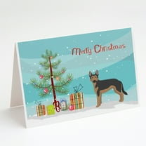 Caroline's Treasures German Sheprador Christmas Greeting Cards with Envelopes, 5" x 7" (8 Count)