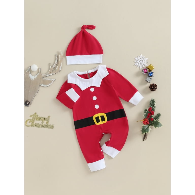 Santa Claus Month Old Christmas Outfit Newborn Baby My First