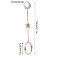 thumbnail image 4 of Soporte para anillo Manos libres 8 mm Clip de anillo Latón Decoración portátil Perchero para joyería de mano, 17 mm, Oro rosa mate Eigraketly HA003787-02, 4 of 6