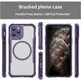 thumbnail image 2 of Case for iPhone 11 Pro,Full-Body Rugged Carbon Fibre Protective Clear Back Hybrid Magnetic with Wireless Charge Shockproof Protector Phone Case for iPhone 11 Pro,5.8 inch 2019 (Purple), 2 of 18