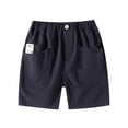thumbnail image 1 of MIASHUI Tollder Boys Summer Shorts Boys Pull On Cargo Jogger Elastic Waist with Pockets,Navy,3-4 Years, 1 of 3